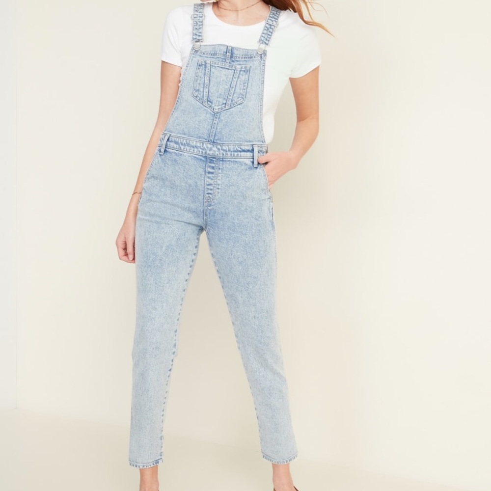 Old Navy stonewashed overalls